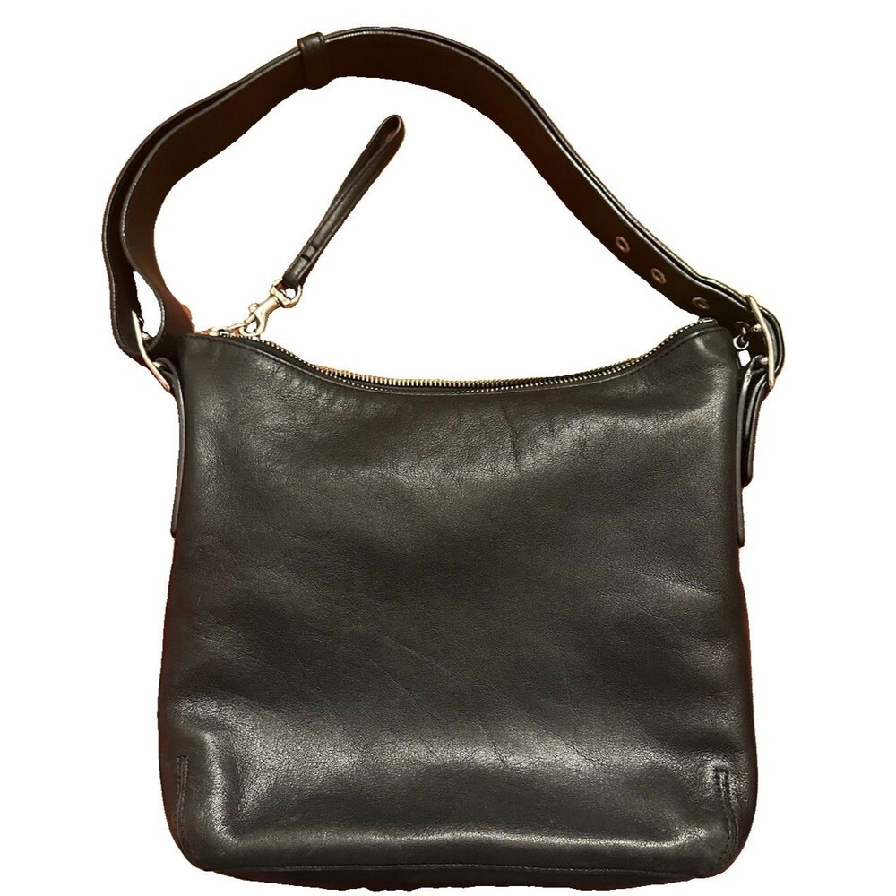 Vintage Coach 9326 Legacy Slim Duffle Black Glove Leather Shoulder Crossbody Bag